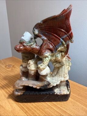 Hand-Carved Dragon Sculpture